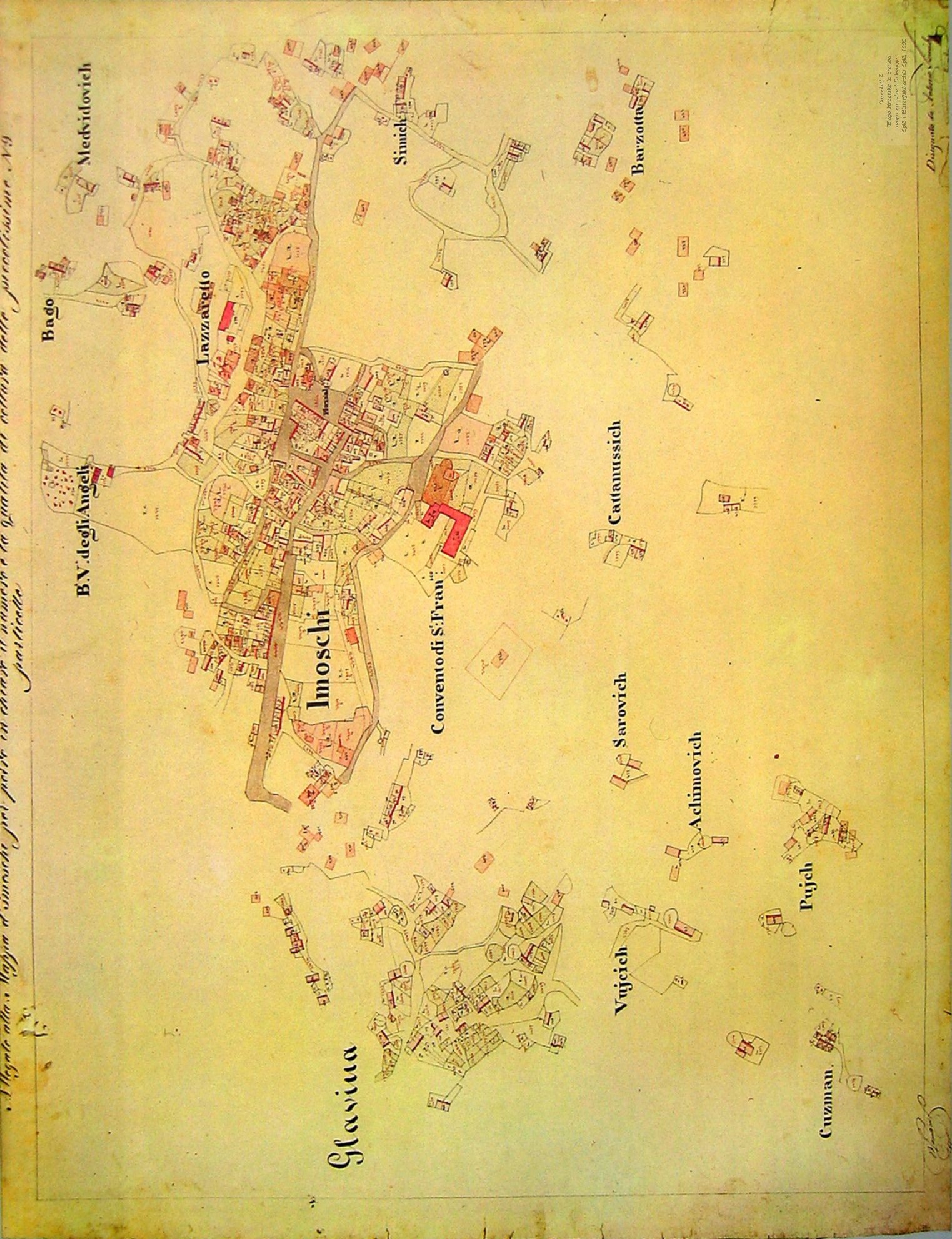 Imotski sa okolinom prema katastru iz 1835. godine